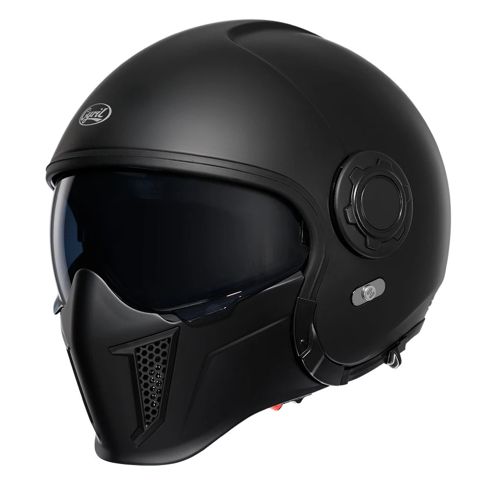 Casque Moto Modulable CYRIL OP12A – Double Visière, Homologué DOT & ECE, Boucle Rapide, Homme & Femme