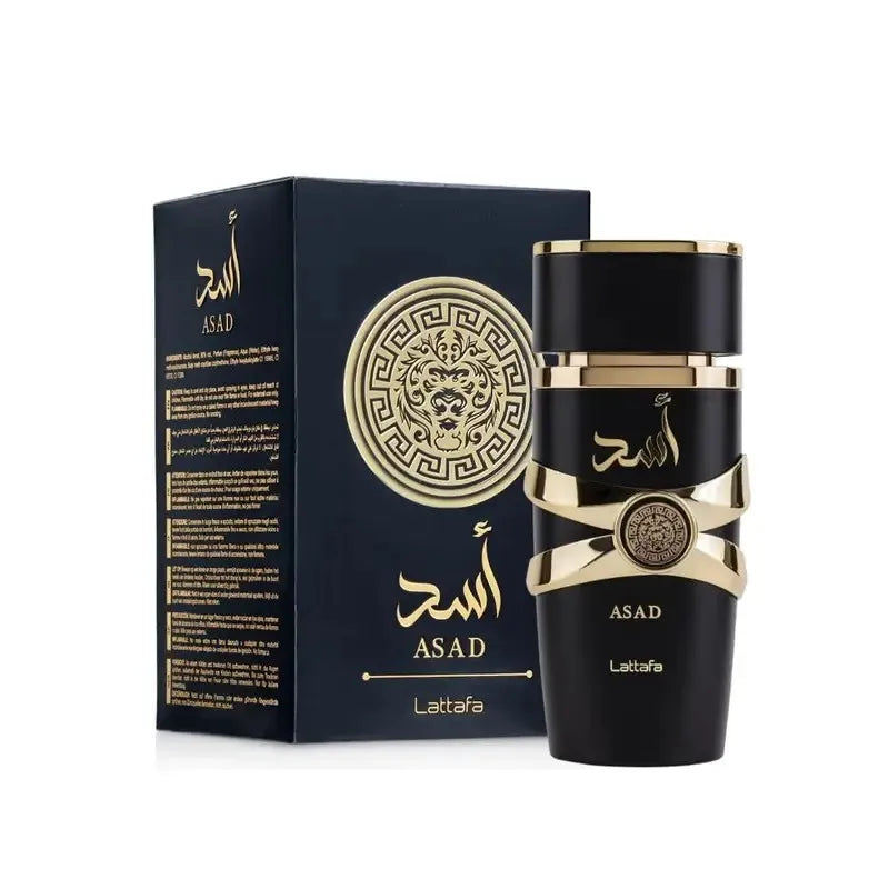 Lattafa Asad Black – Eau de Parfum 100 ml | Fragrance Florale Sans Alcool Unisexe