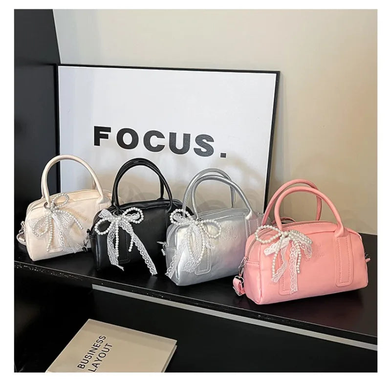 Women's Summer Solid Color Handbag Fashion Versatile Crossbody Bag Casual Ladies Shoulder Bag