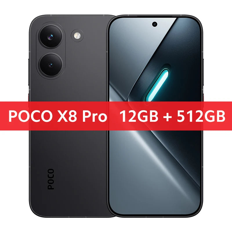 Global Version POCO X8 Pro, battery mAh, HyperCharge 100 W, main camera 50 MP, NFC compatible