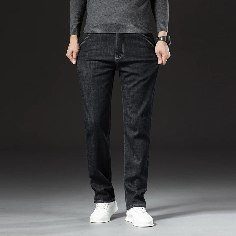 Jean Droit Homme Hiver Doublé Polaire Stretch 4 Coloris | Grande Taille 28-40