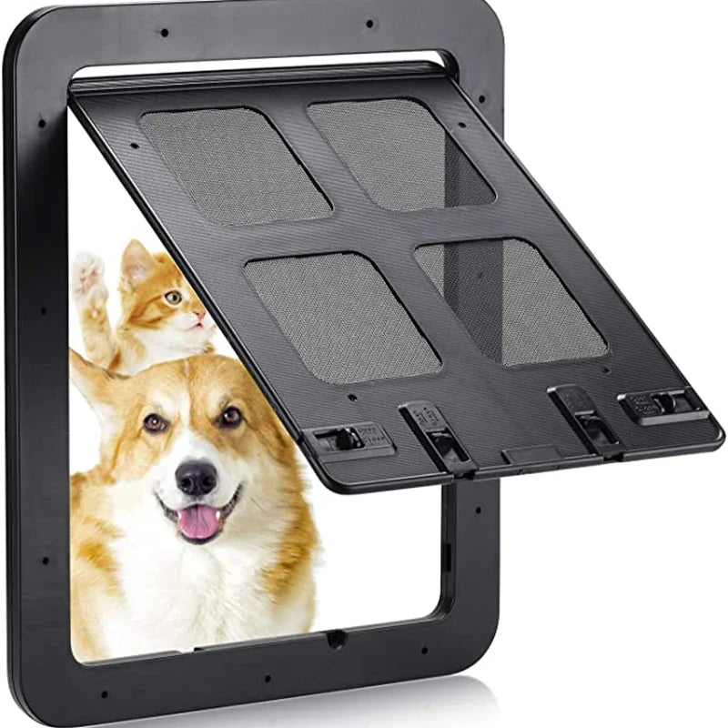 Chatière Magnétique Verrouillable – Porte pour Chat & Chien, Installation Facile, Taille L & XL
