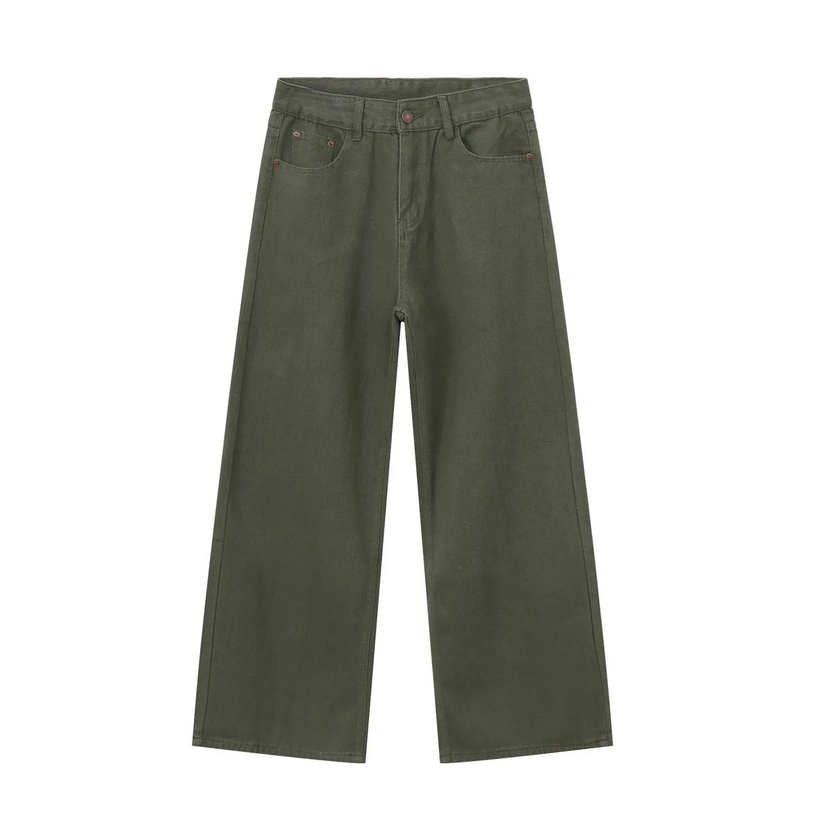 Jean Casual Droit Homme – Denim Ample Couleur Unie Toutes Saisons