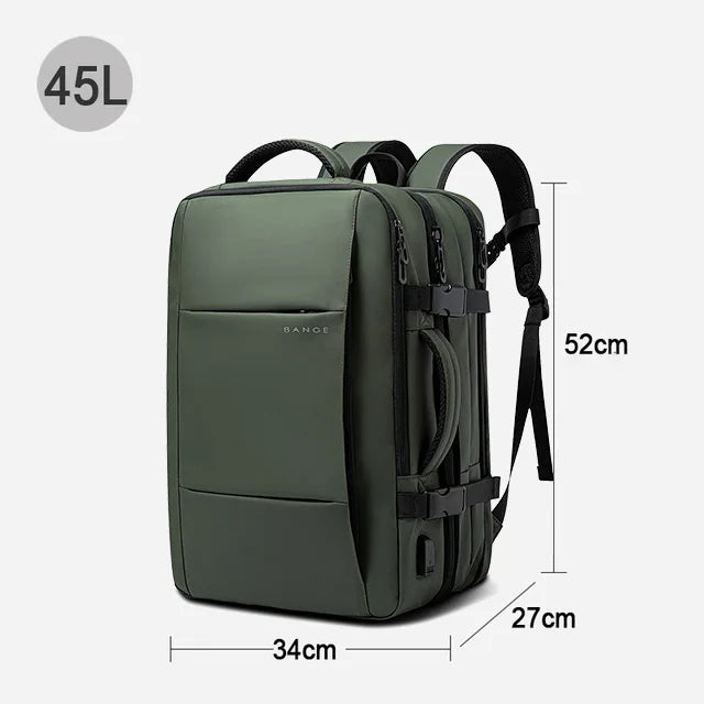 Sac à Dos Business Voyage BANGE – Grande Capacité 37-45L | Port USB | Laptop 17,3"