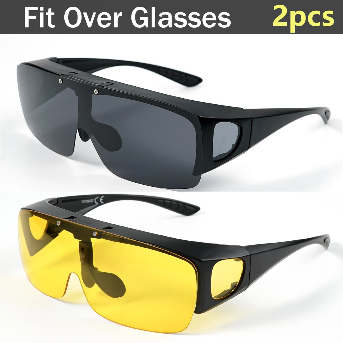 Lunettes de Soleil Polarisées Flip-Up Sur Lunettes de Vue – UV400