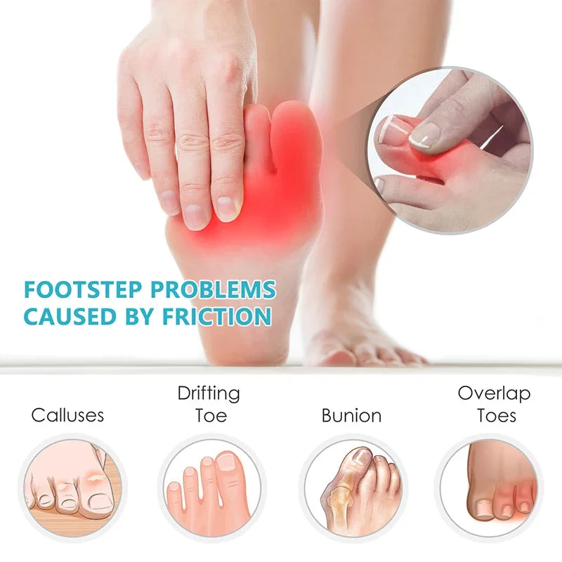 2pcs Transparent Toe Seprateor Hammer Toe Straightener Prevent Toe Overlapping Bunion Thumb Separator Orthotics Foot Care Tool