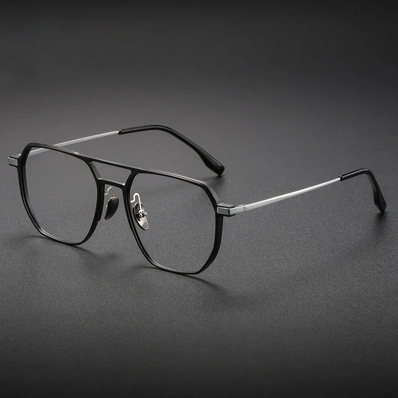 Lunettes de Lecture VICKY Double Pont Anti-Lumière Bleue – Monture Aluminium/Titane, Correction Personnalisable