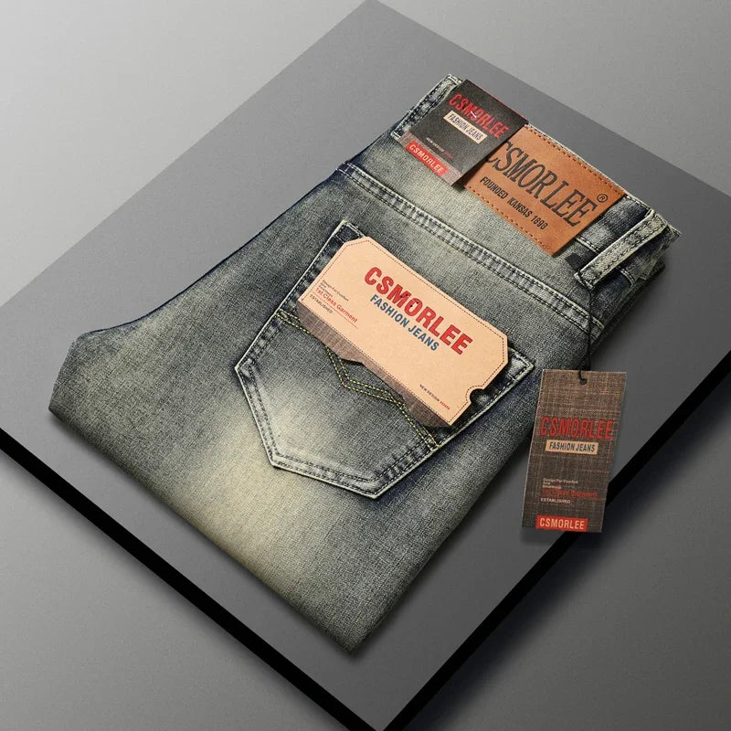 Jean Slim Fit Jambe Droite Homme – Denim Confortable Toutes Saisons