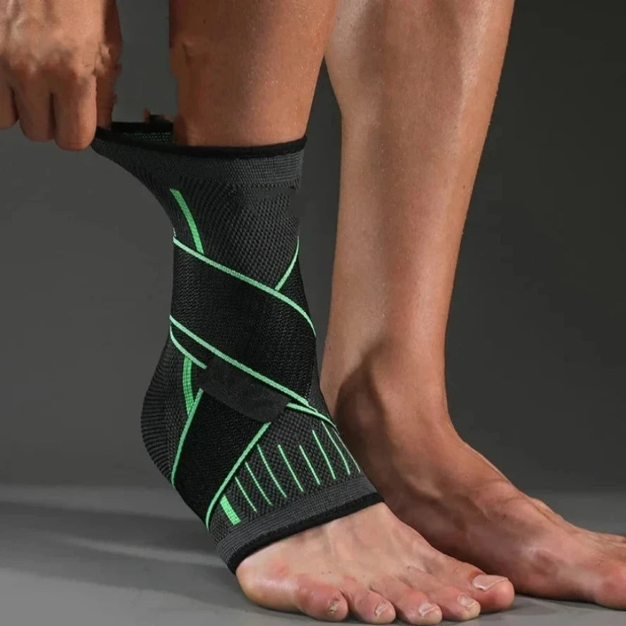 Chevillère de Sport Élastique avec Bandage de Compression