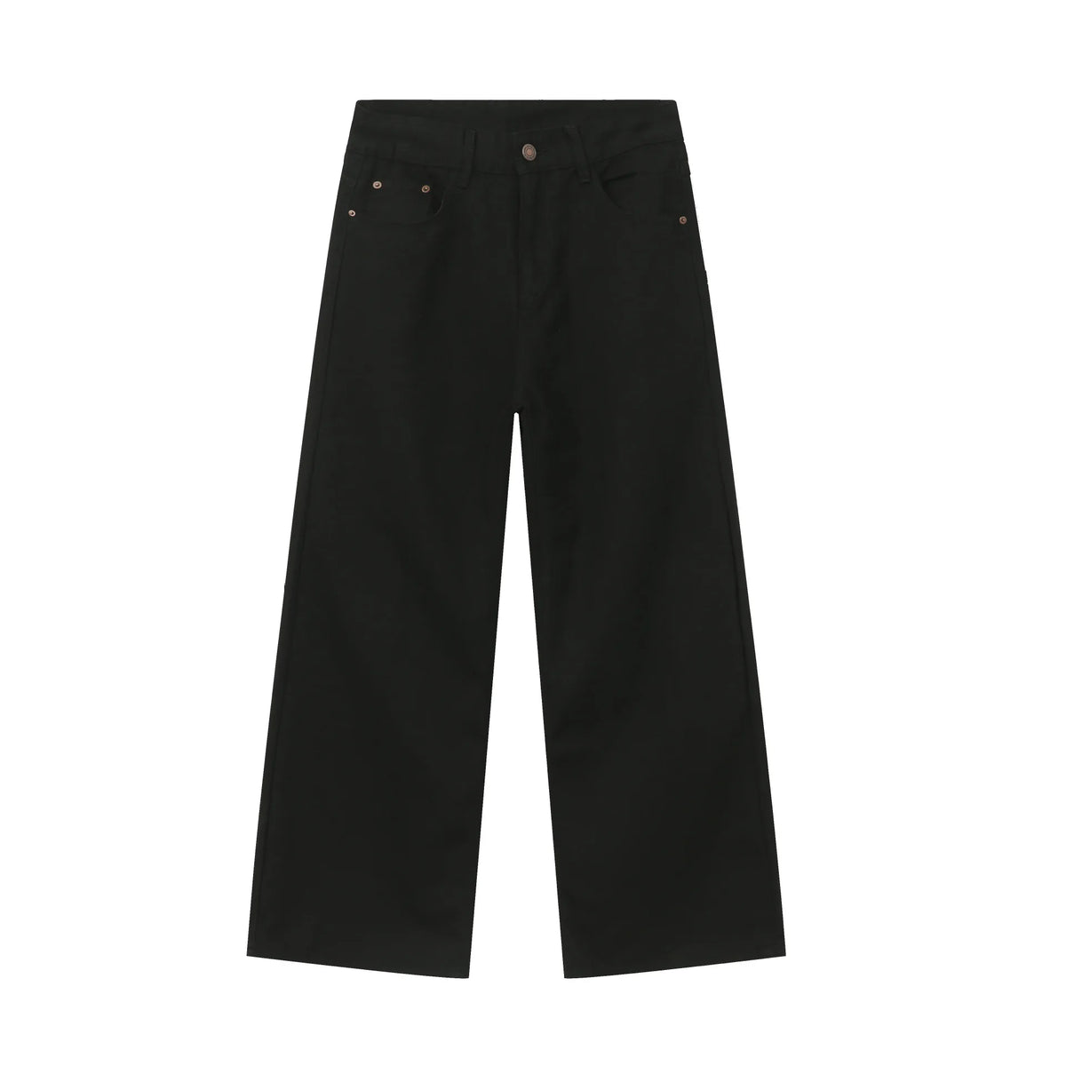Jean Casual Droit Homme – Denim Ample Couleur Unie Toutes Saisons