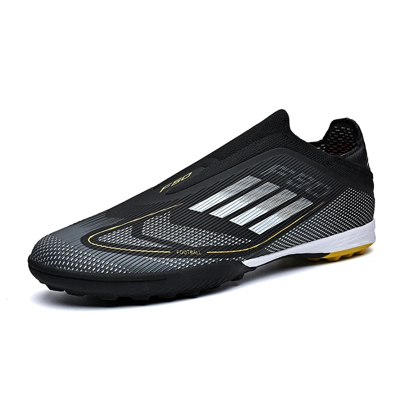 Men's Football Boots Without-lace Youth FG/TF Field Training Studded Fast Soccer Cleats Professional Non Slip Football Shoes