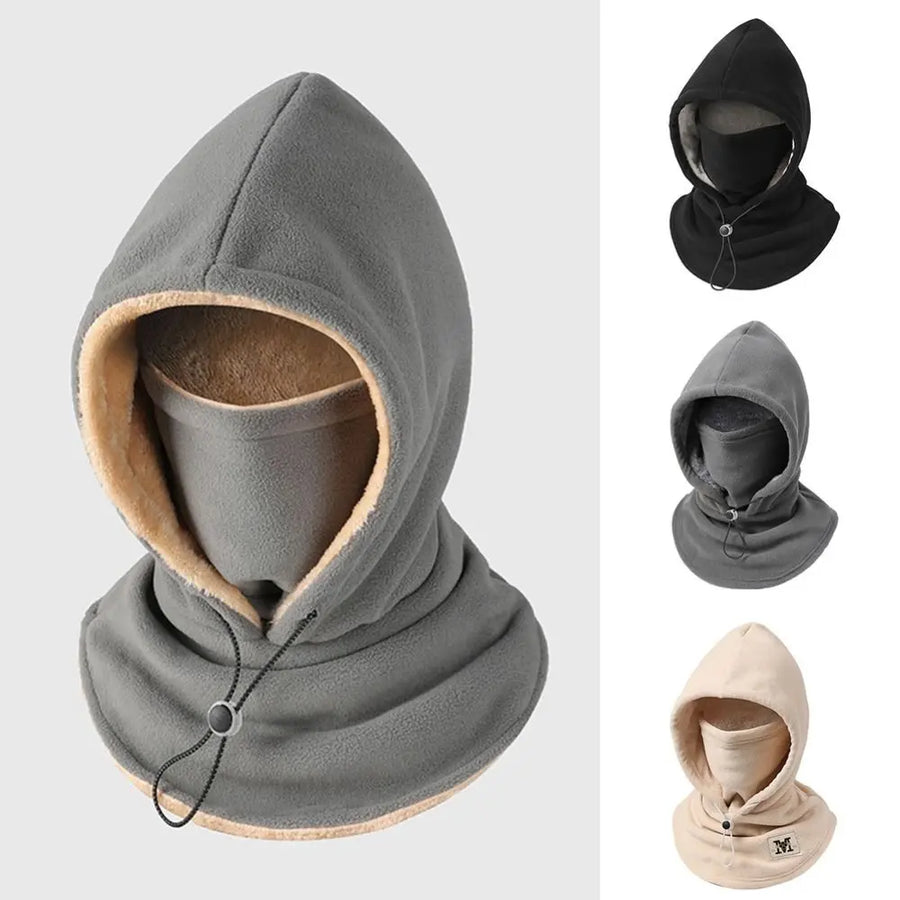 Bonnet polaire unisexe avec cache-cou et protection des oreilles