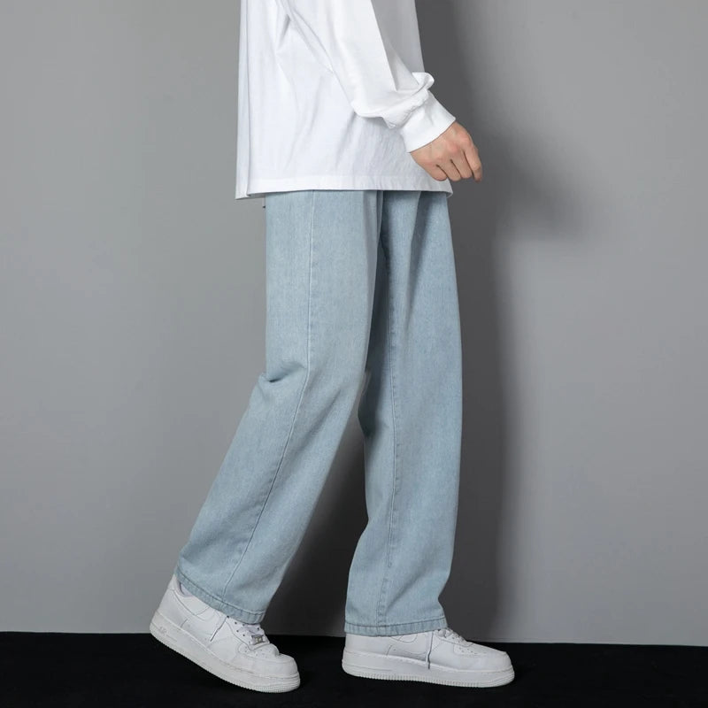Jean Loose Straight Homme Style Coréen 4 Coloris Dénim | Tailles M-XXXL
