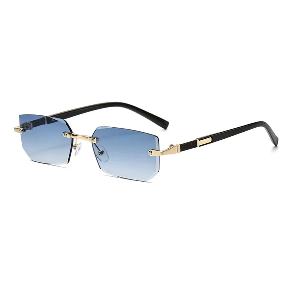 Lunettes de Soleil Sans Monture Rectangulaires Y2K – Unisexe