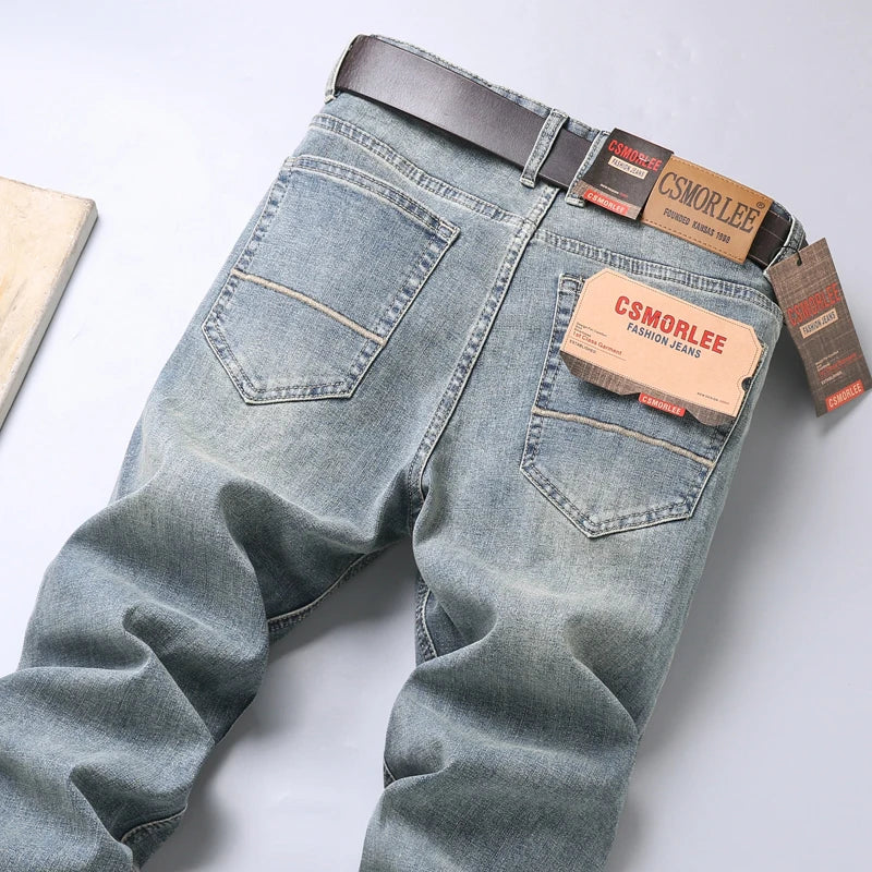 Jean Homme Slim Stretch Coupe Droite – Style Casual Toutes Saisons