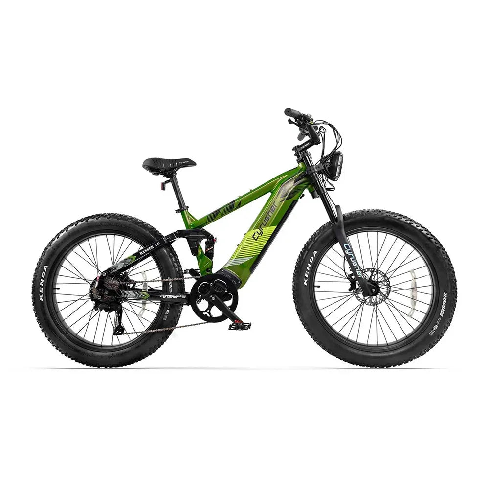 Vélo Électrique Cyrusher Ranger 2.0 – Fat Tire 26", Moteur 250W, Batterie 52V 20Ah, 90 km d'autonomie
