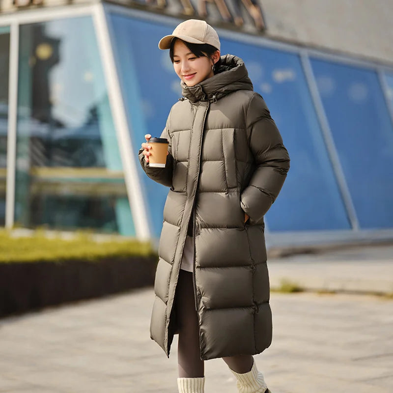 Doudoune Longue Femme Semir – Manteau À Capuche Imperméable Hiver
