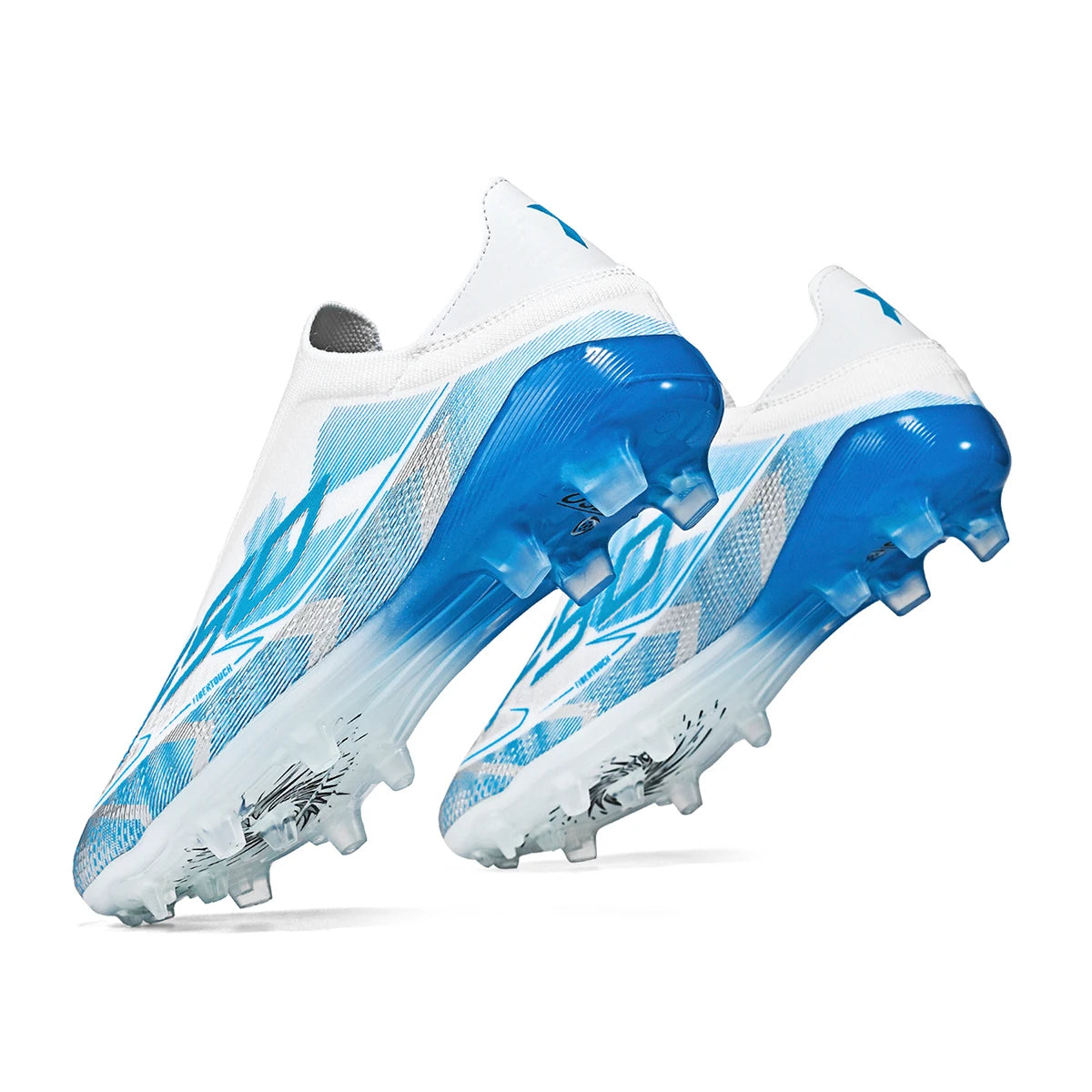 Chaussures de Football Unisexe AG/FG – Cuir PU Premium, Crampons TPU Longue Durée, Antidérapant