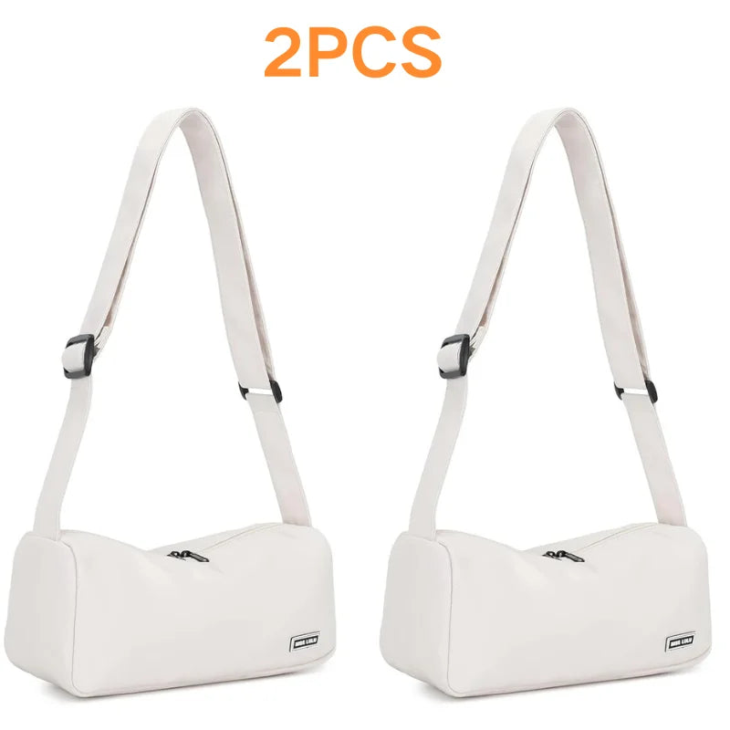 Miss Lulu | Set of 2 | Light Crescent Crossbody bag | Adjustable Strap | Hobo shoulder bag (30cm)