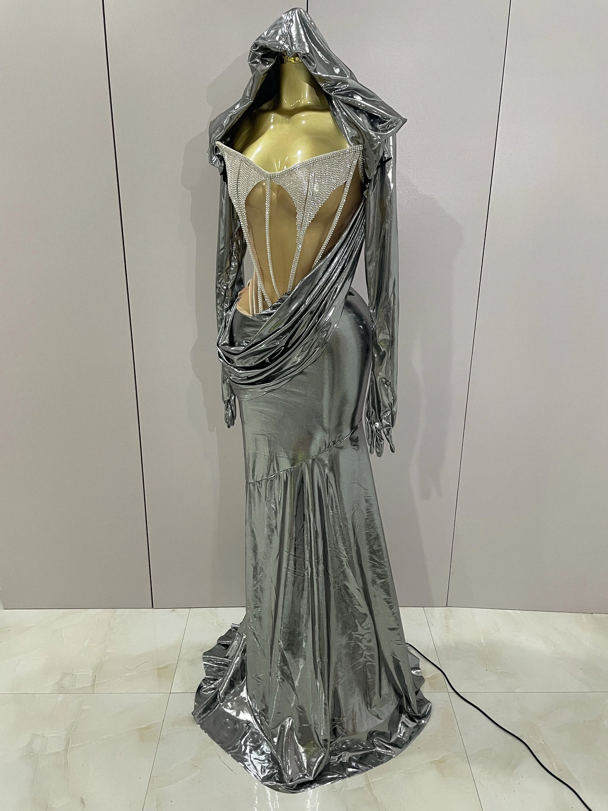 Robe de Scène Pailletée Femme – Tenue Carnaval, Nightclub & Festival
