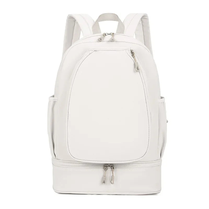 Outdoor Fitness Gym Backpack Badminton Tennis Rackets Training Bag Dry Wet Shoes Pocket Yoga Bag Large Student Storage Schoolbag