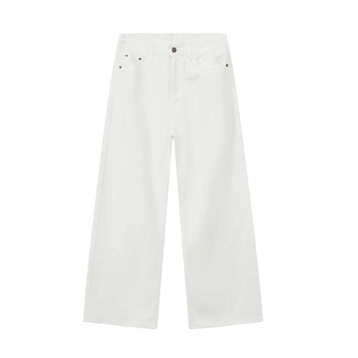 Jean Casual Droit Homme – Denim Ample Couleur Unie Toutes Saisons