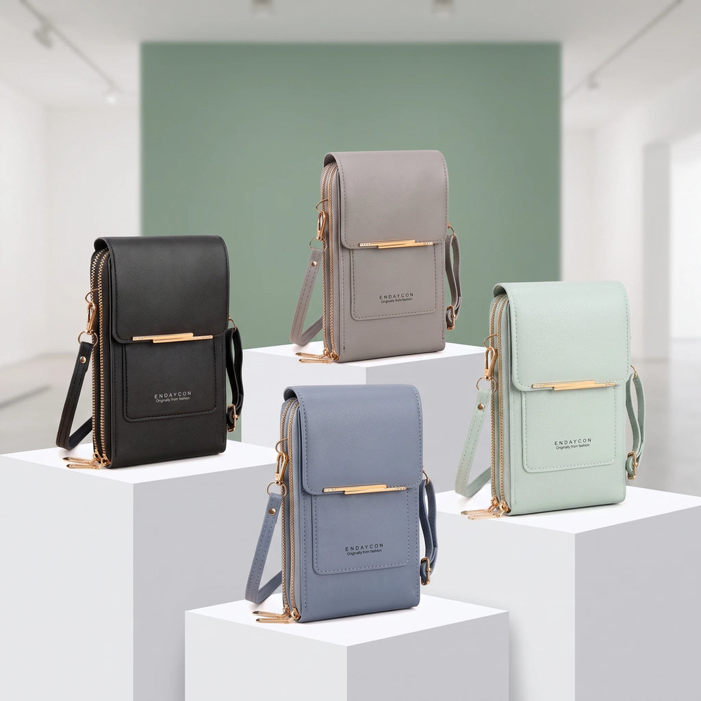Sac Téléphone Bandoulière Anti-RFID Pomelo Best – Cuir PU, Écran Tactile, 4 Coloris