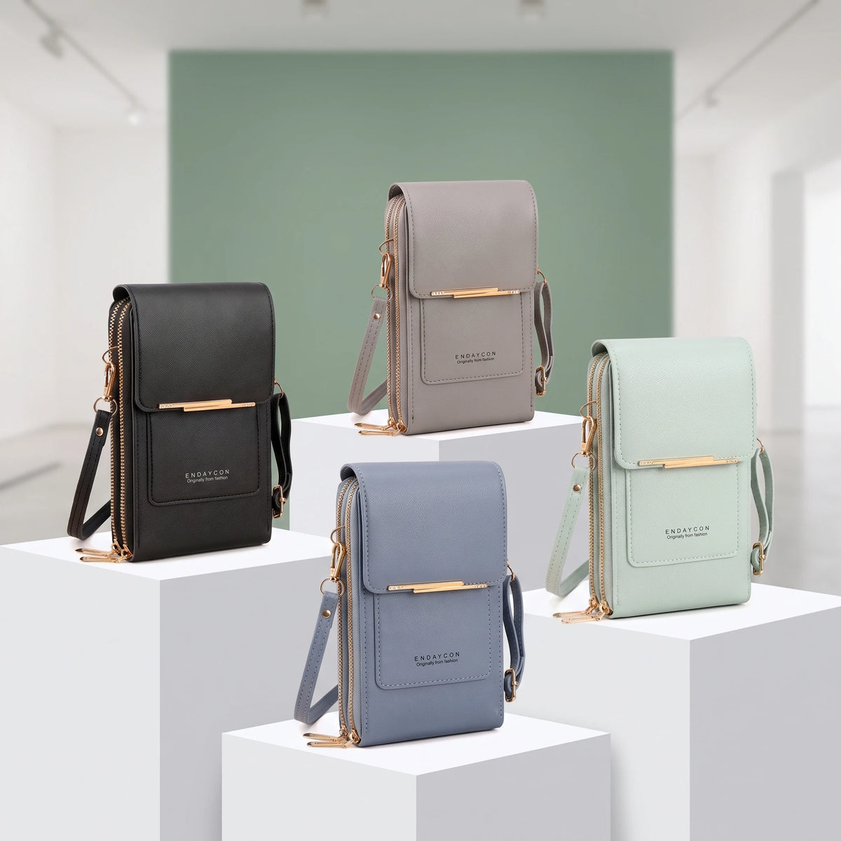 Sac Téléphone Bandoulière Anti-RFID Pomelo Best – Cuir PU, Écran Tactile, 4 Coloris