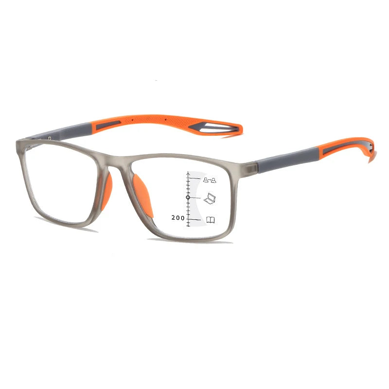 Lunettes de Lecture Progressives Multifocales Anti-Lumière Bleue – Mixte, Grande Monture Rectangulaire