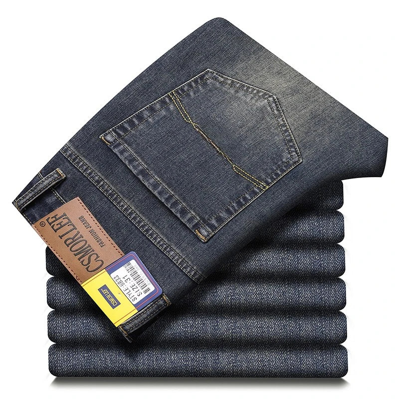 Jean Slim Fit Jambe Droite Homme – Denim Confortable Toutes Saisons