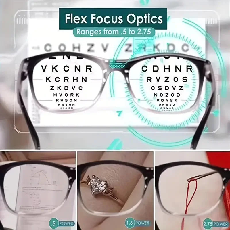 Lunettes de Lecture Multifocales Auto-Ajustables – Unisexe