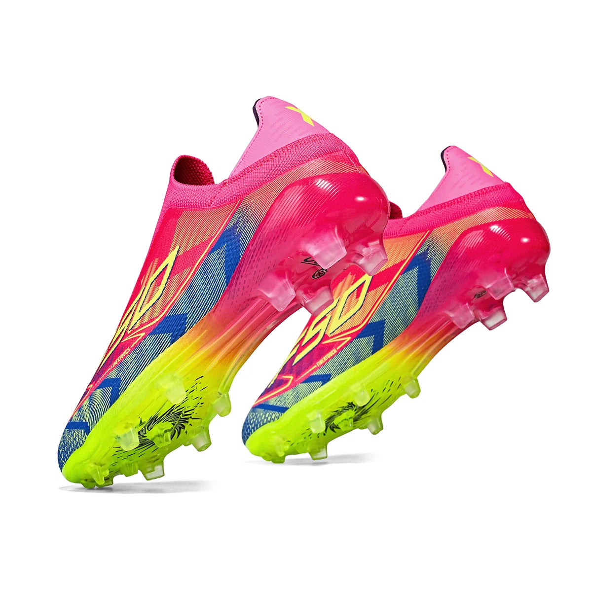 Chaussures de Football Unisexe AG/FG – Cuir PU Premium, Crampons TPU Longue Durée, Antidérapant