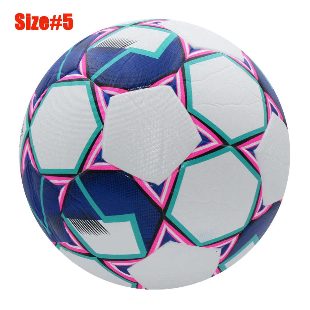 Ballon de Football Officiel Taille 5 – Matière PU Haute Qualité, Coutures Thermosoudées