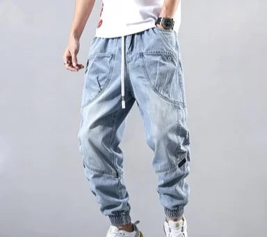 Jean Cargo Streetwear Homme – Multi-Poches Élastique Casual | 4 Coloris | Toutes Saisons