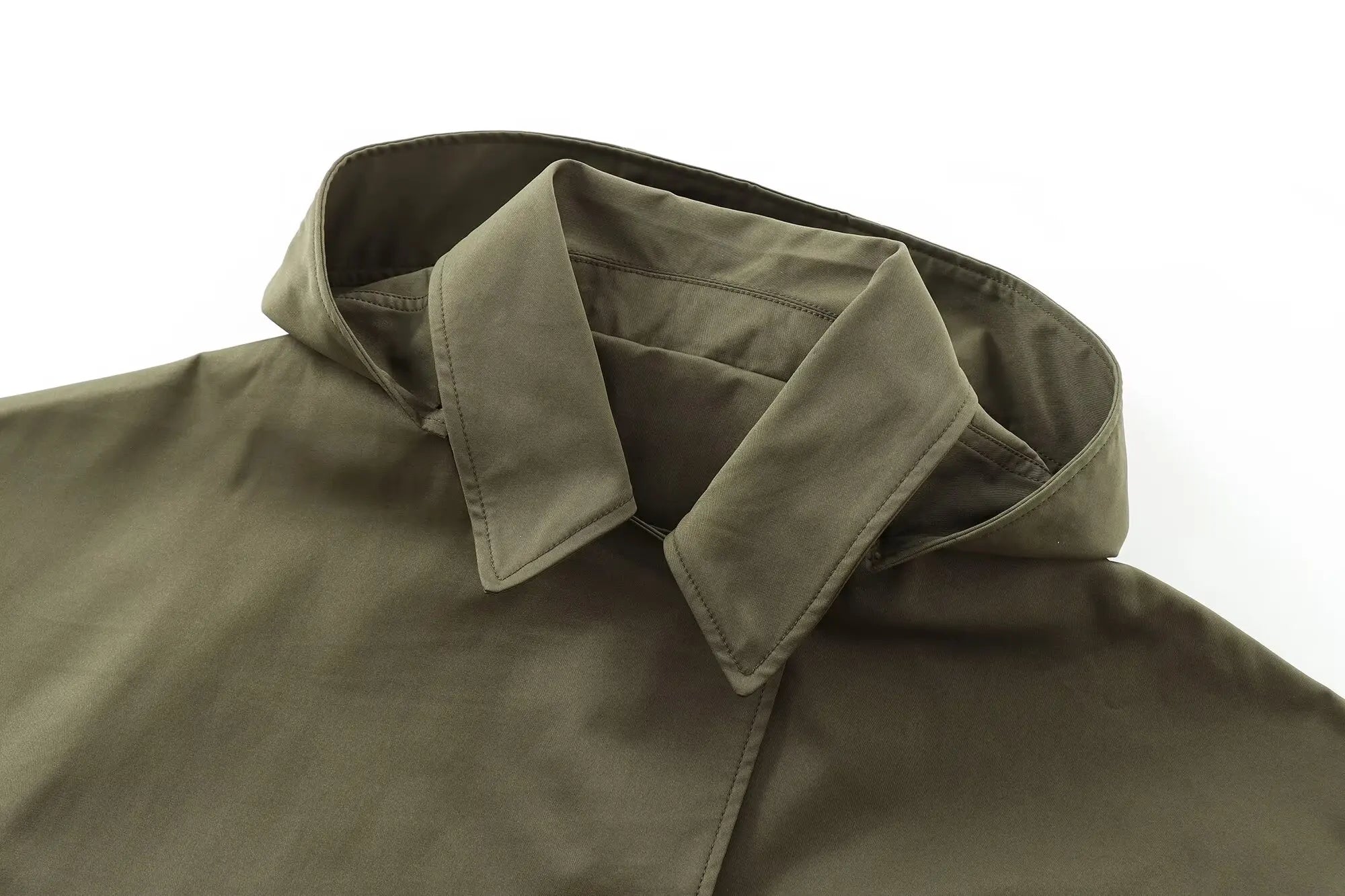 Damen Trenchcoat mit Kapuze – Weite Passform, lange Ärmel | Herbst-Winter