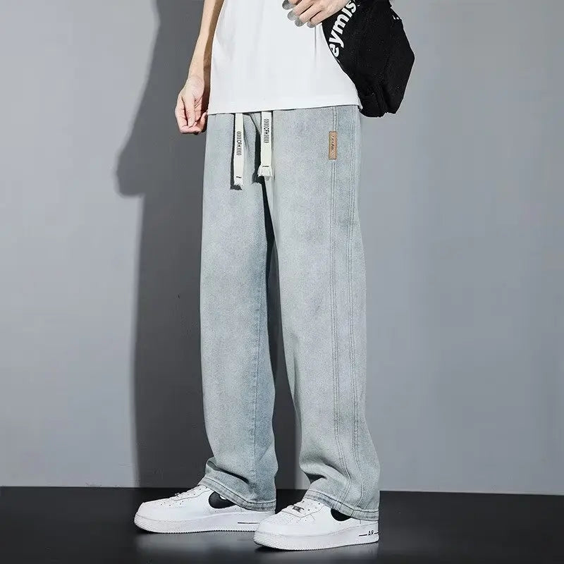 Jean Droit Large Homme – Coupe Loose Confort Printemps Style Vintage