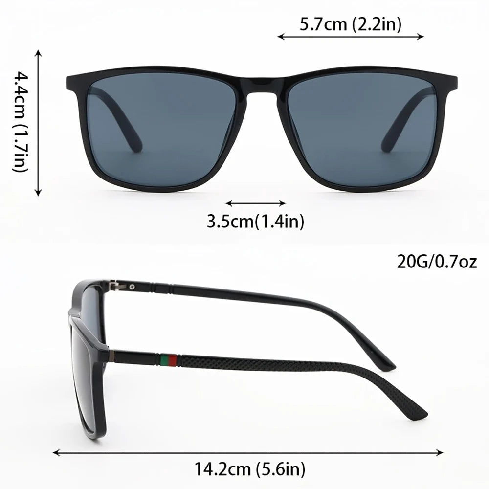 Lunettes de Soleil Polarisées Carrées UV400 – Homme & Femme