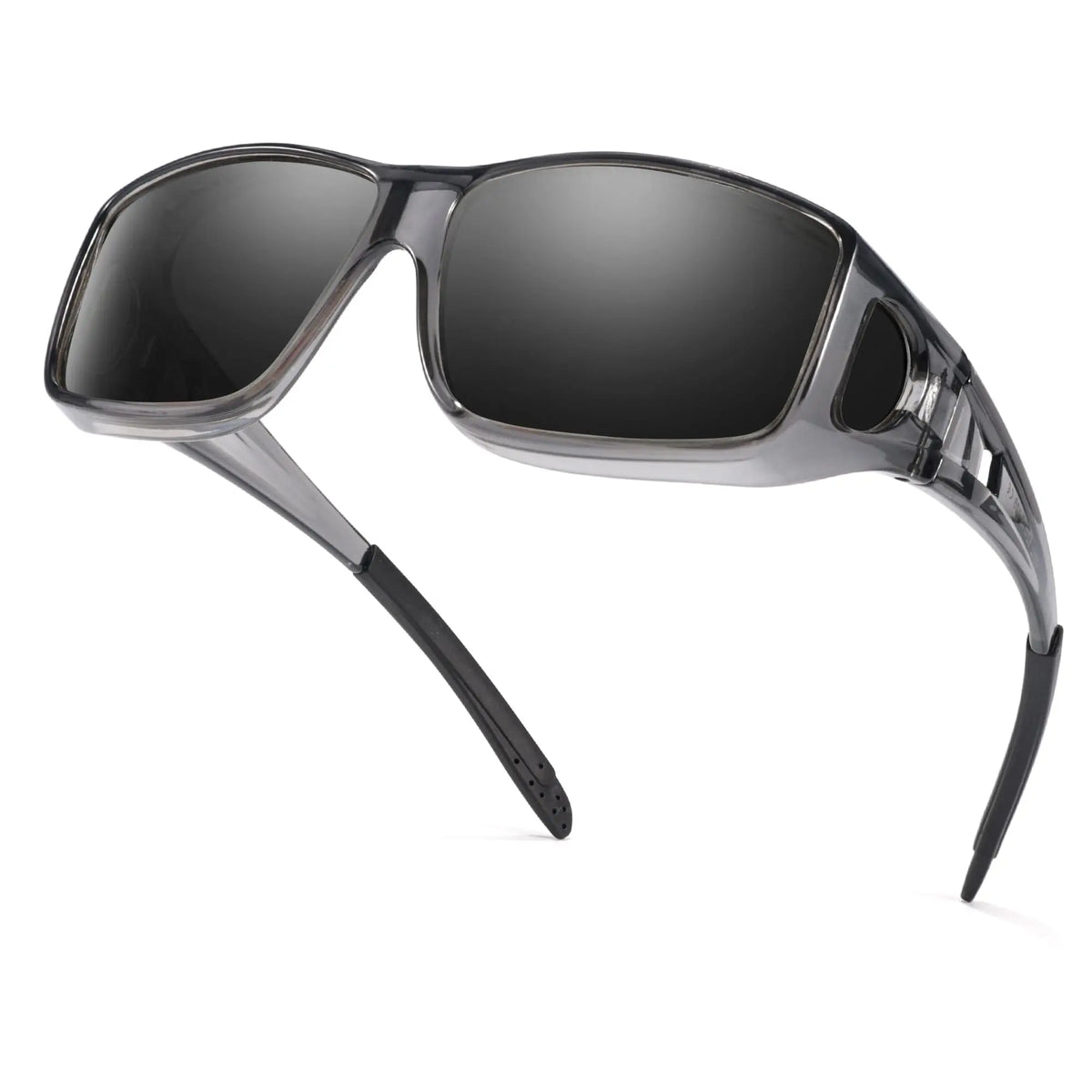 Lunettes de Soleil Polarisées Sur-Lunettes Unisexe – Anti-Reflets, UV400, Monture Titane