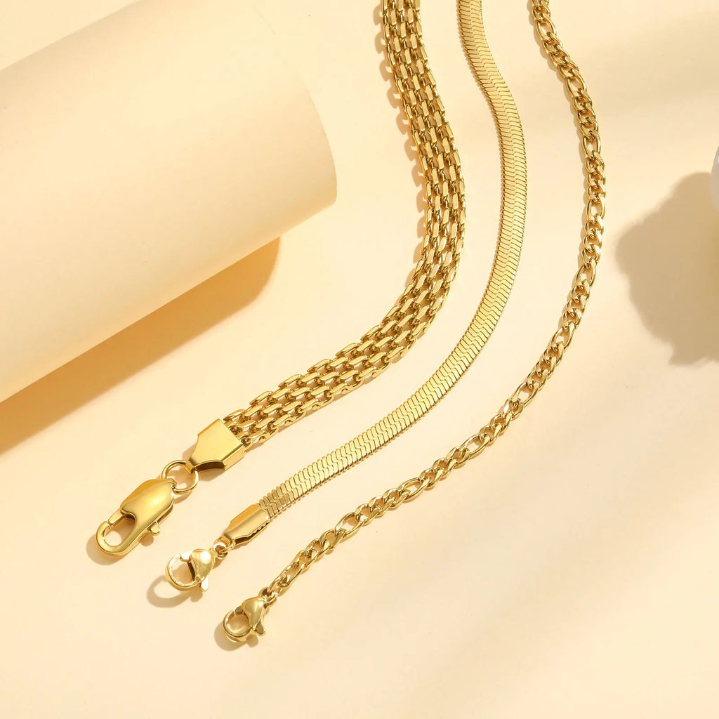 Women's Waterproof Stainless Steel Chain Bracelet - Gold Plated