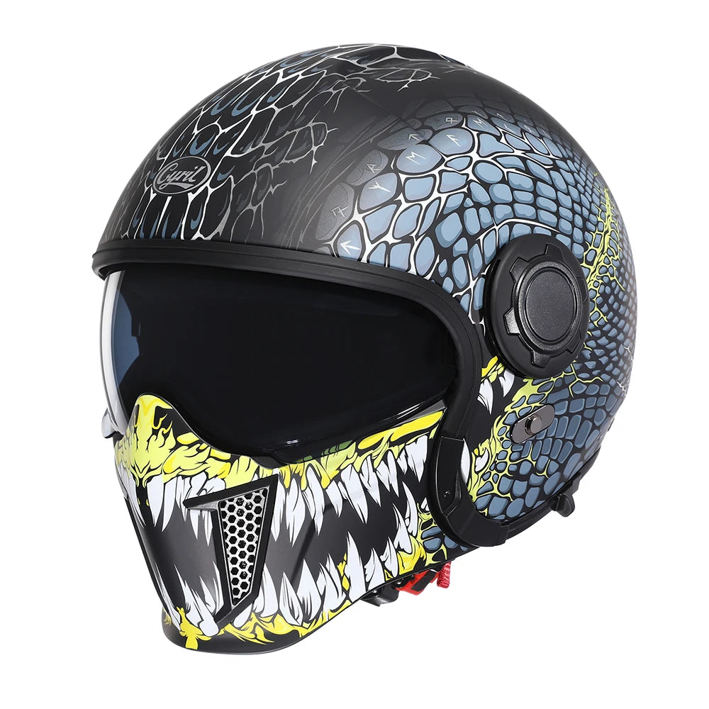 Casque Moto Modulable CYRIL OP12A – Double Visière, Homologué DOT & ECE, Boucle Rapide, Homme & Femme