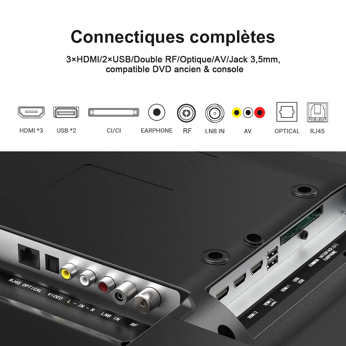 TV HKC 42" FHD Smart TV VIDAA – Dalle Sharp | HDR10 | Dolby Audio | DVB-T2/S2/C | 3x HDMI | Wi-Fi