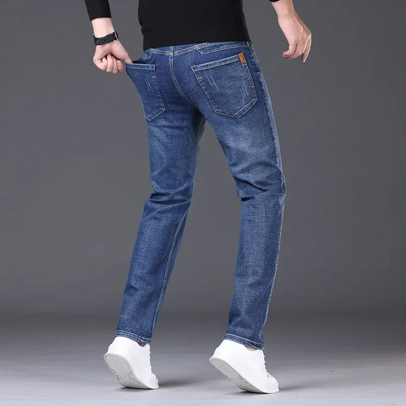 Jean Droit Homme 100% Coton – Style Casual Korean Garment Wash | Tailles 28-40