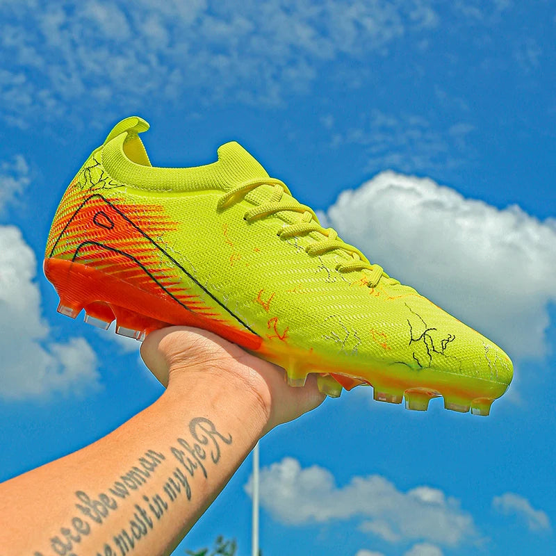 Chaussures de Football FG Unisexe – Crampons Longs, Légers & Antidérapants