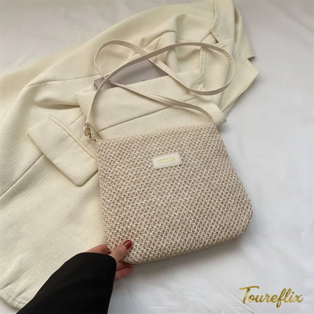 Ladies Fashion Summer Straw Crossbody Bag Women Beach Holiday Shopping Woven Shoulder Handbag Messenger Purses for Women Bags