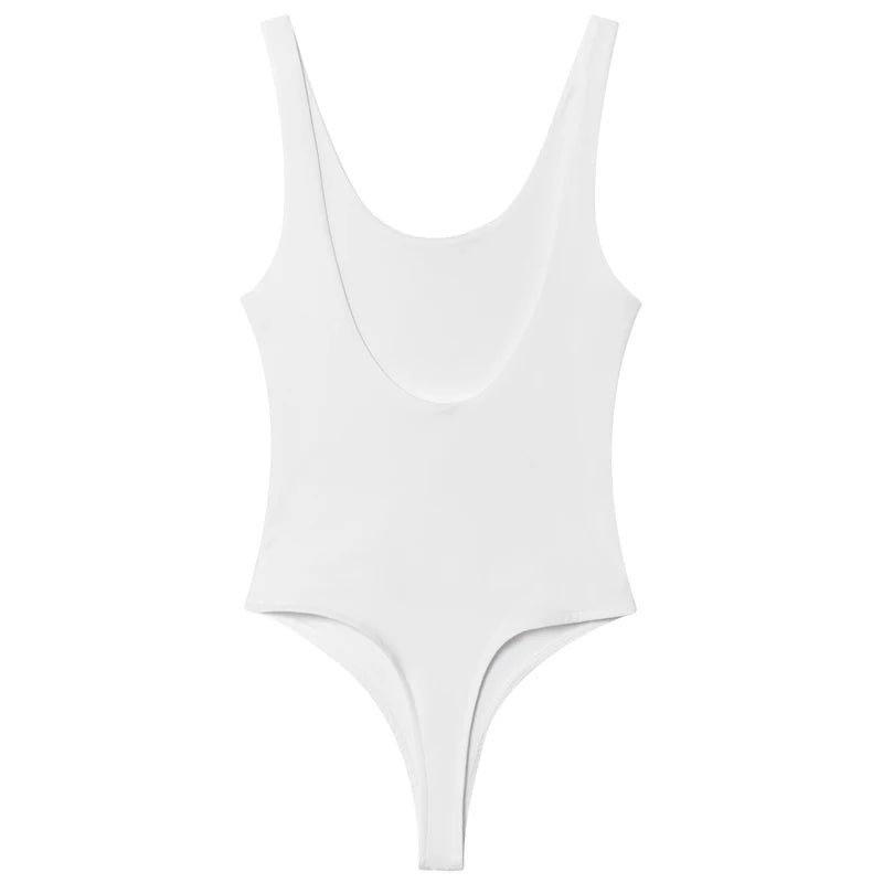 Body Femme Sans Manches Dos Nu – Imprimé Léopard & Pois, Style Corset Été (S/M/L)