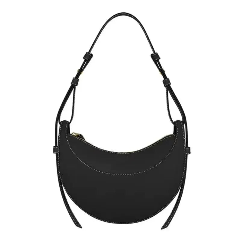 Women's crescent shoulder bag French fashion crossbody bag zipper