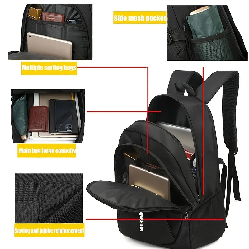 Sac à Dos Homme Nylon Imperméable – Business & Voyage | Lycée & Travail | Casual Unisexe