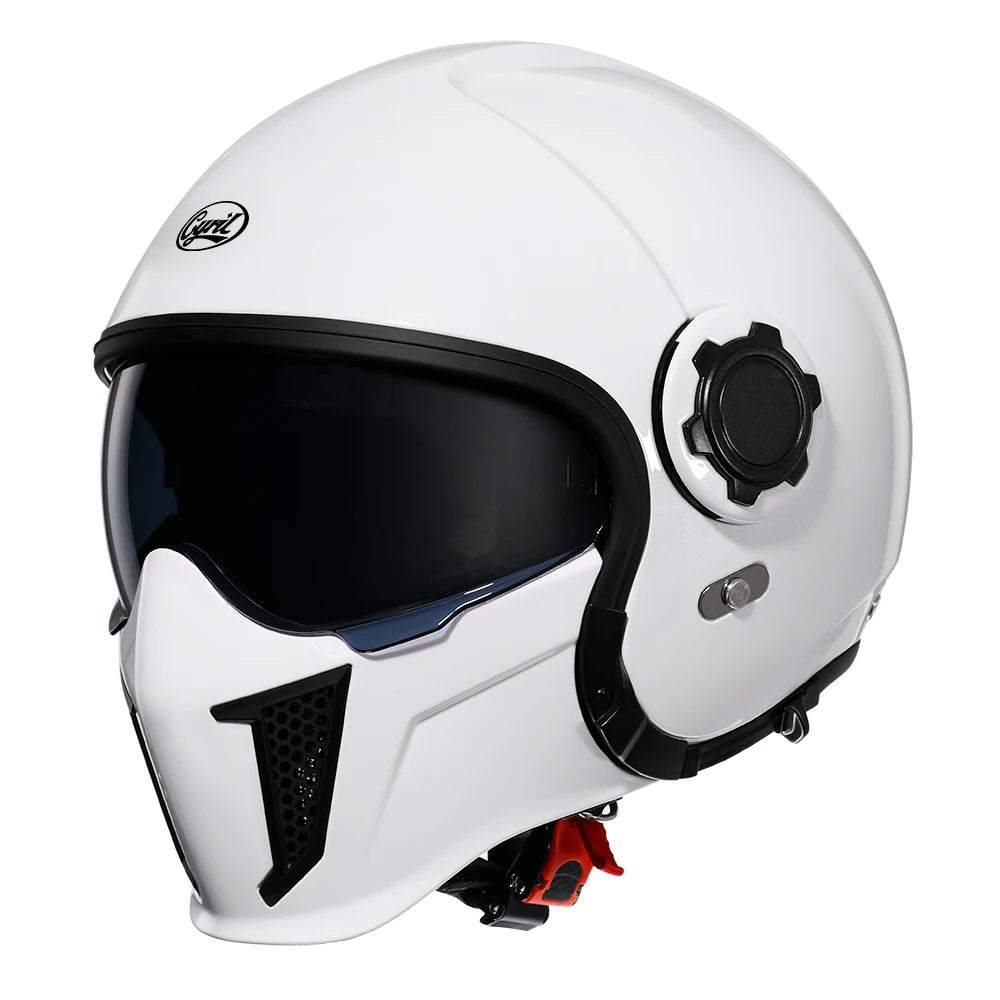 Casque Moto Modulable CYRIL OP12A – Double Visière, Homologué DOT & ECE, Boucle Rapide, Homme & Femme