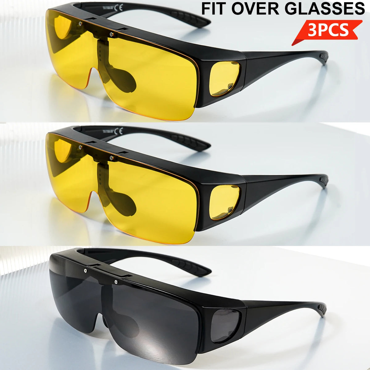 Lunettes de Soleil Polarisées Flip-Up Sur Lunettes de Vue – UV400