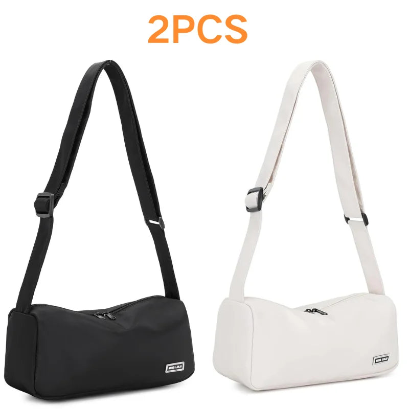Miss Lulu | Set of 2 | Light Crescent Crossbody bag | Adjustable Strap | Hobo shoulder bag (30cm)